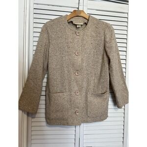 BOYNE VALLEY WEAVERS Women's Size Medium M Coat Blazer Jacket Wool Blend Ireland